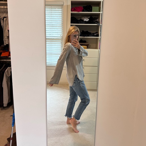 Bella Dahl long sleeve tie front shirt, size small - Picture 3 of 4